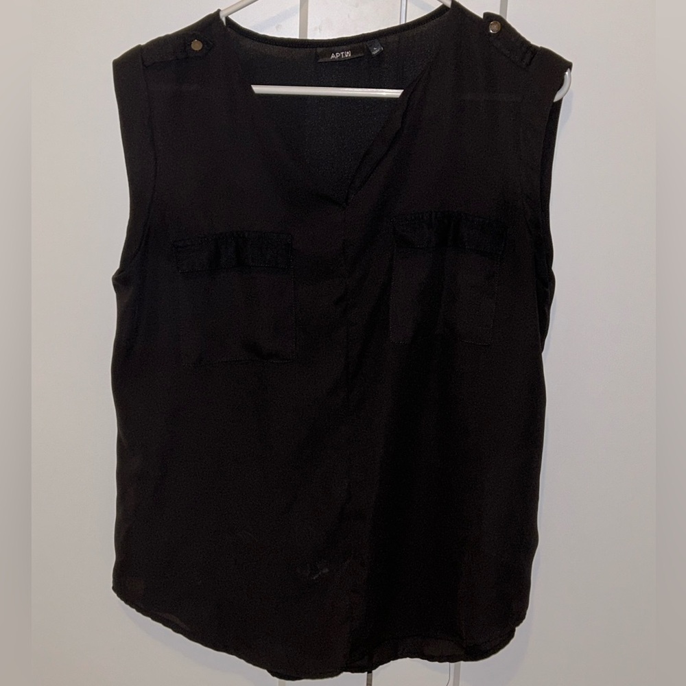 Apt. 9 Black Sleeveless V-Neck Utility Camisole